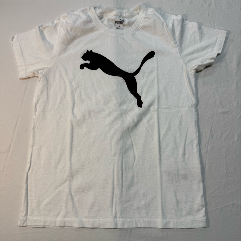 Puma Classic White Tee with Black Logo